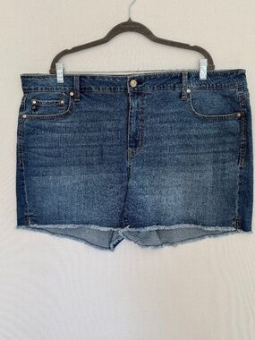 SEVEN7 Women’s 22W Denim 5 Pocket Jean Weekend Shorts 5 inch Inseam Distressed